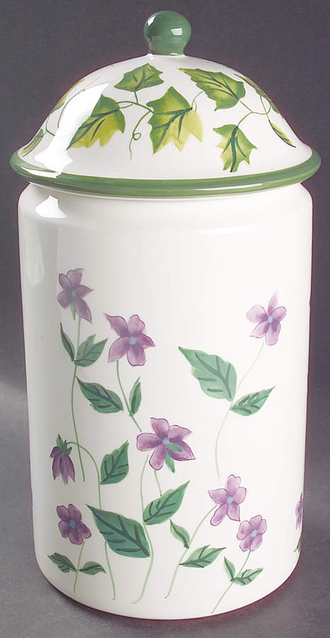 Sweet Violets Large Canister & Lid by Waverly-1