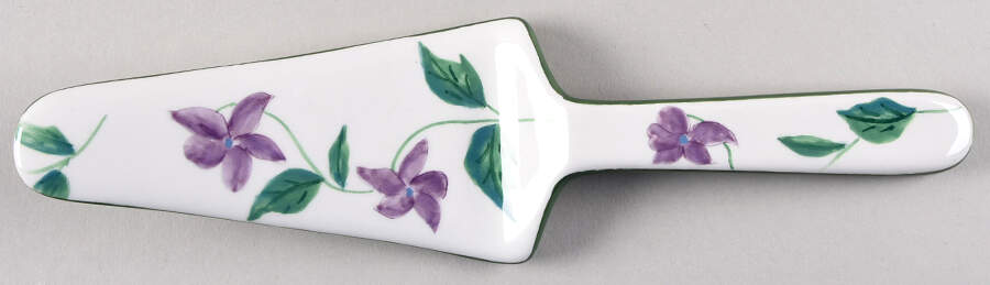 Sweet Violets Solid Ceramic Pie/Cake Server by Waverly-1