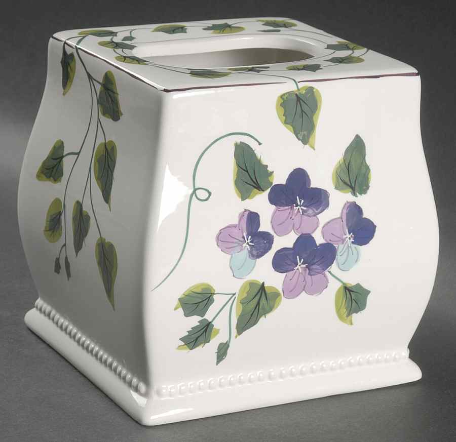 Sweet Violets Tissue Holder by Waverly-1