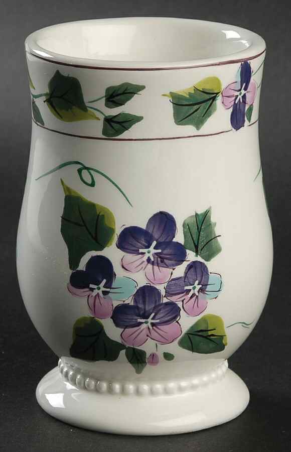 Sweet Violets China Bathroom Tumbler by Waverly-1