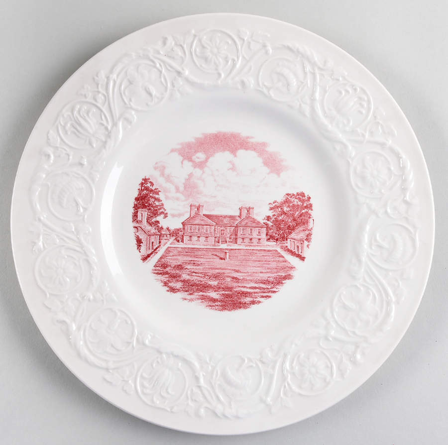 Stratford Hall Pink (Virginia) Dinner Plate by Wedgwood-1
