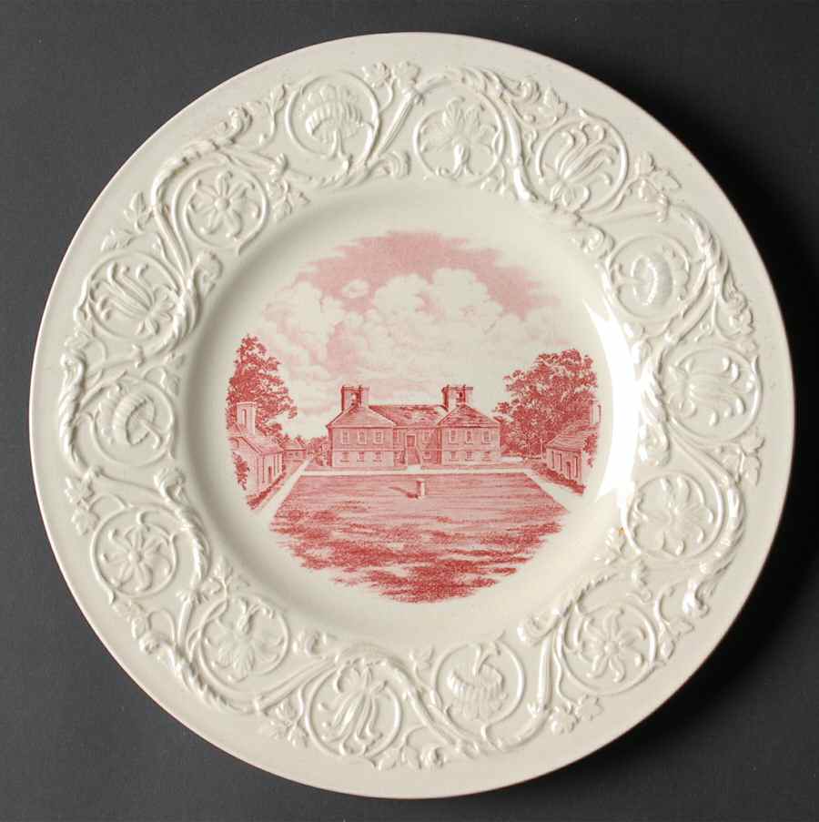 Stratford Hall Pink (Virginia) Luncheon Plate by Wedgwood-1