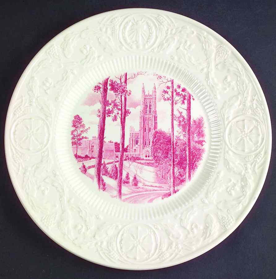 Duke University Pink Dinner Plate by Wedgwood-1
