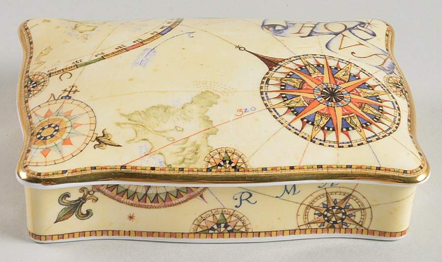 Atlas Double Deck Playing Card Box & Lid with Cards by Wedgwood-1