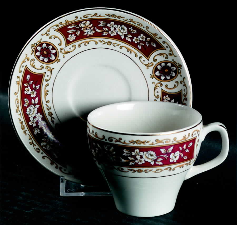 Regency Flat Demitasse Cup & Saucer Set by Wood & Sons-1