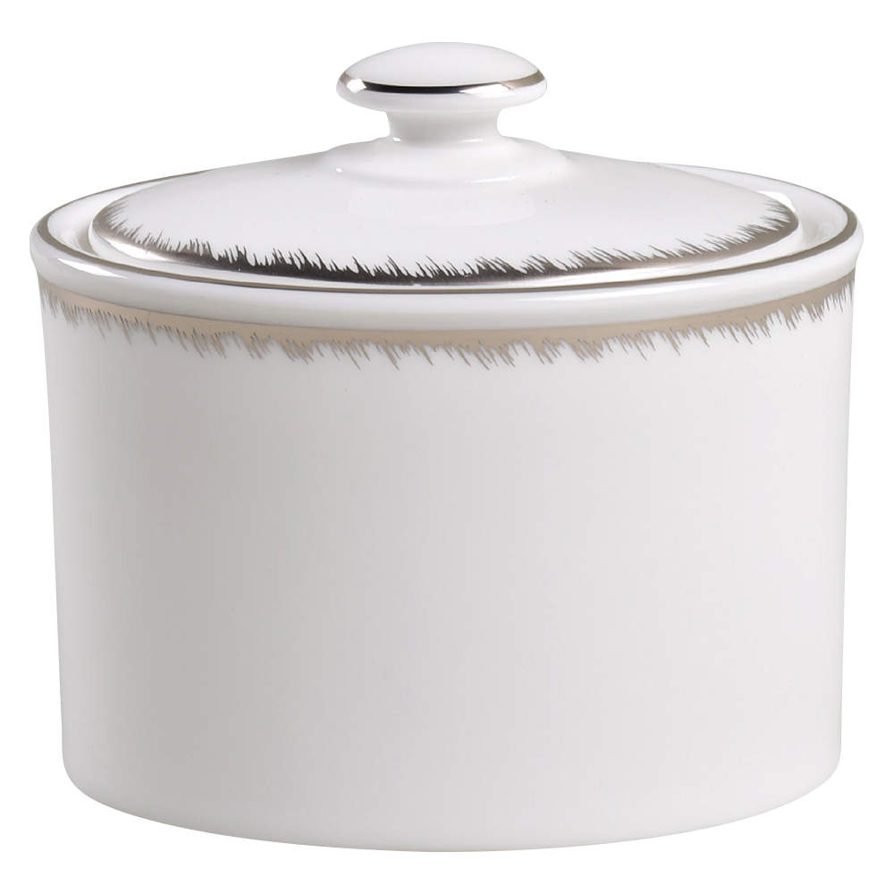 Platinum Plume Sugar Bowl & Lid by Wedgwood-1
