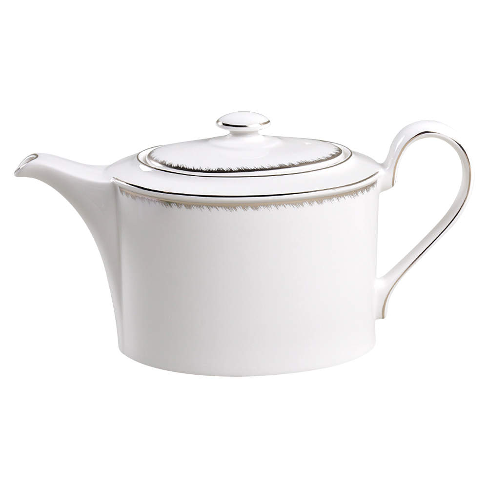 Platinum Plume Teapot & Lid by Wedgwood-1