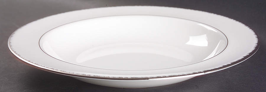 Platinum Plume 11" Individual Pasta Bowl by Wedgwood-1