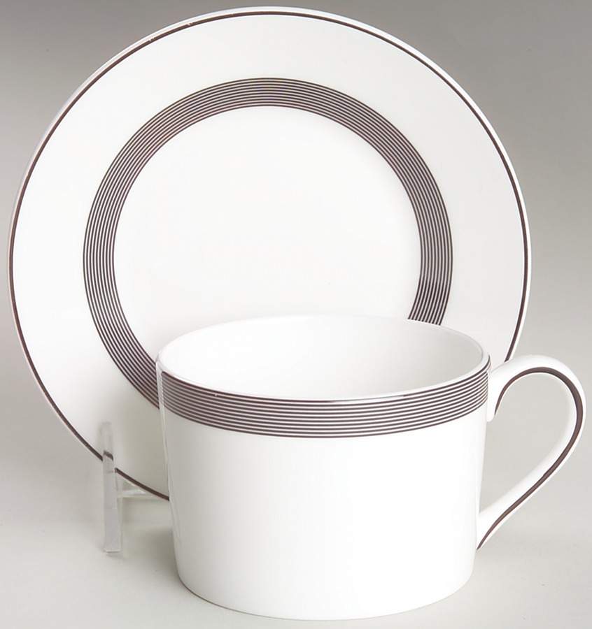 Cosmos Flat Cup & Saucer Set by Wedgwood-1