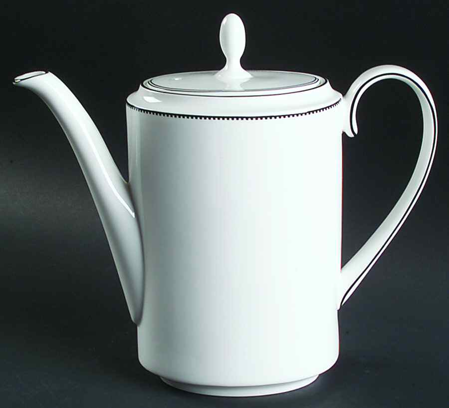 Blanc Et Noir Coffee Pot & Lid by Wedgwood-1