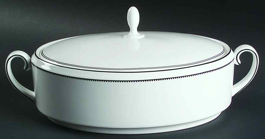 Blanc Et Noir Oval Covered Vegetable by Wedgwood-1