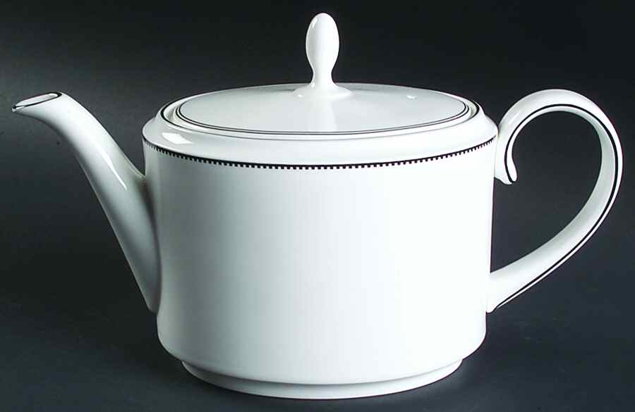 Blanc Et Noir Teapot & Lid by Wedgwood-1