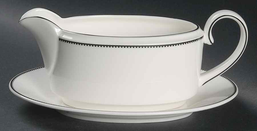 Blanc Et Noir Gravy Boat & Underplate by Wedgwood-1