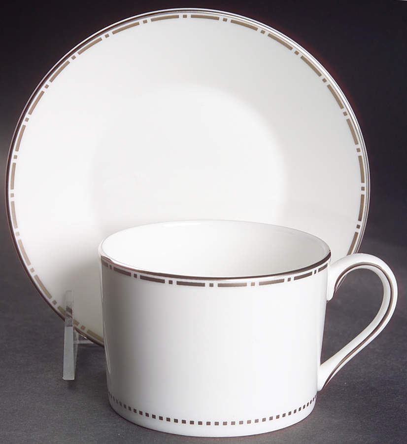 Baguette Flat Cup & Saucer Set by Wedgwood-1