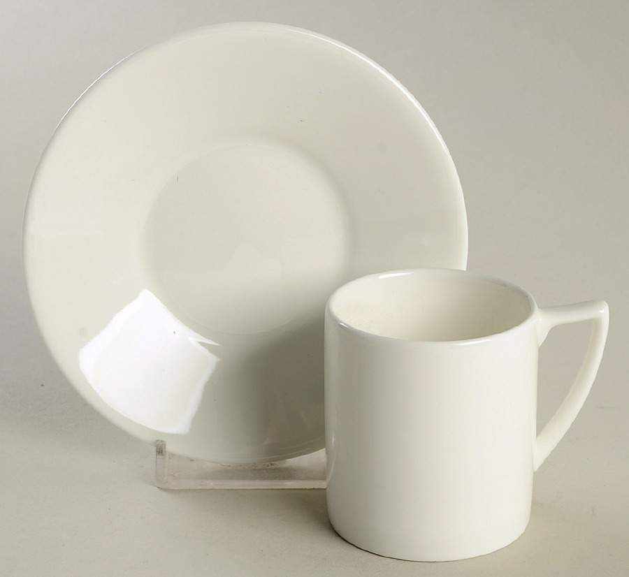 Jasper Conran (Bone, Plain) Espresso Cup and Saucer Set by Wedgwood-1