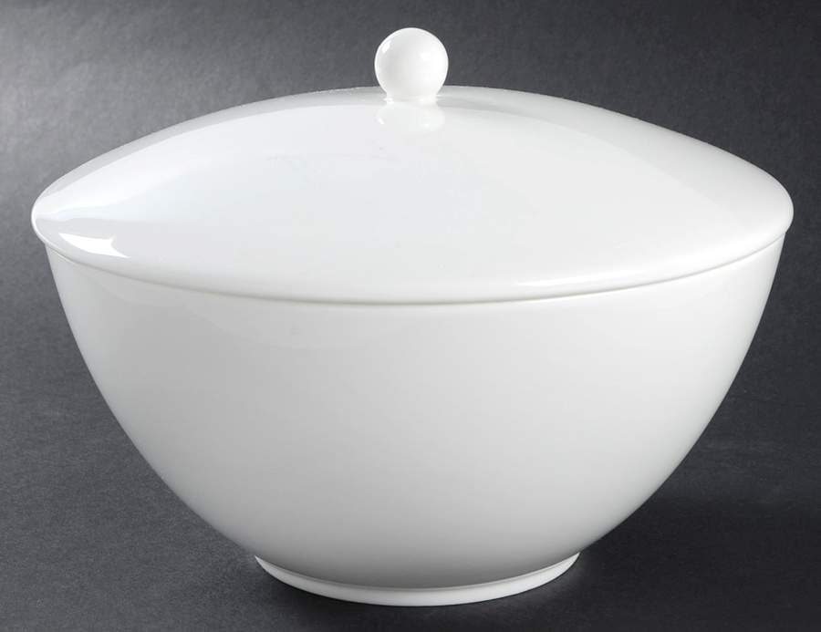Jasper Conran (Bone, Plain) Round Covered Vegetable by Wedgwood-1