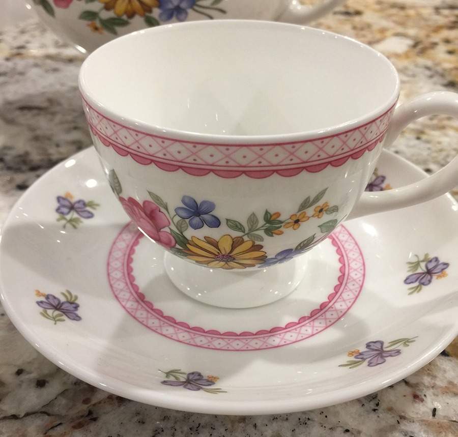 WW297 Footed Cup & Saucer Set by Wedgwood-1