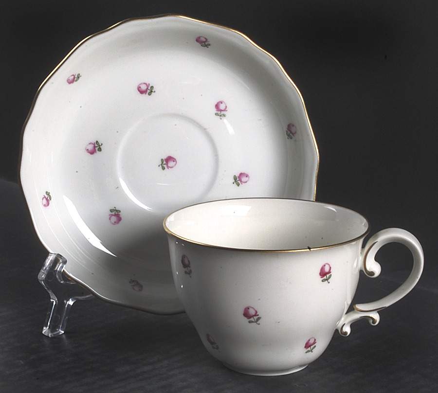 62-5009 Flat Cup & Saucer Set by Wiener Porzellan-1