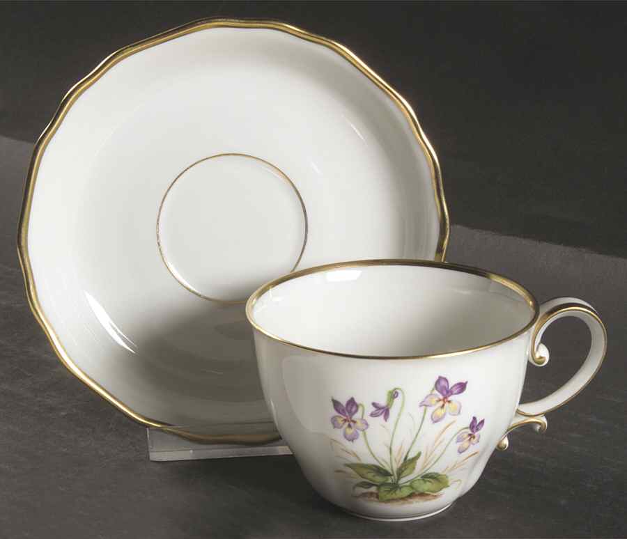 62-6537 Flat Cup & Saucer Set by Wiener Porzellan-1