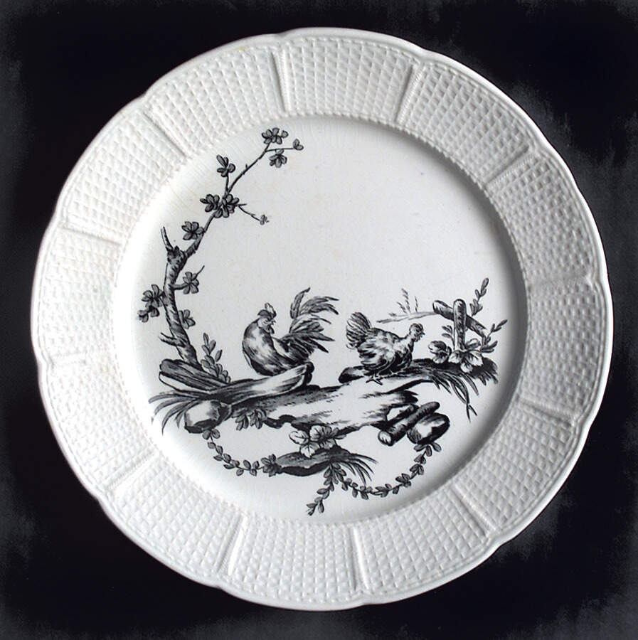 Mennecy Black Bread & Butter Plate by Wedgwood-1