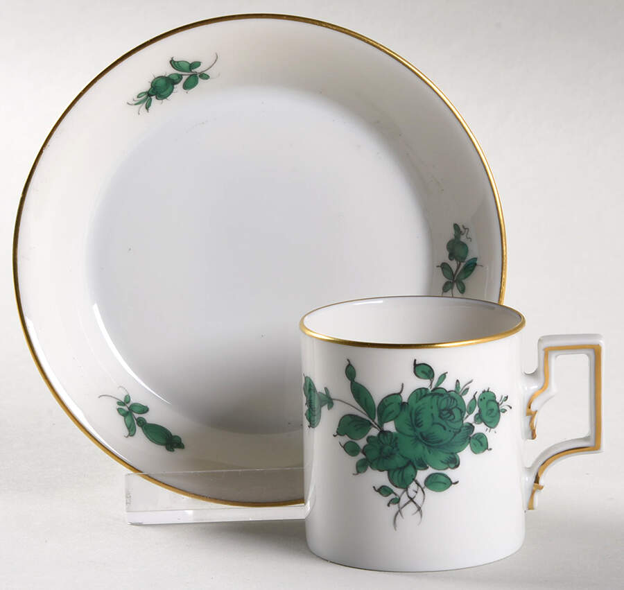 Maria Theresa Flat Demitasse Cup & Saucer Set by Wiener Porzellan-1