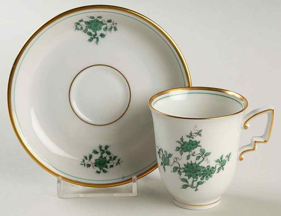 Maria Theresa Flat Demitasse Cup & Saucer Set by Wiener Porzellan-1