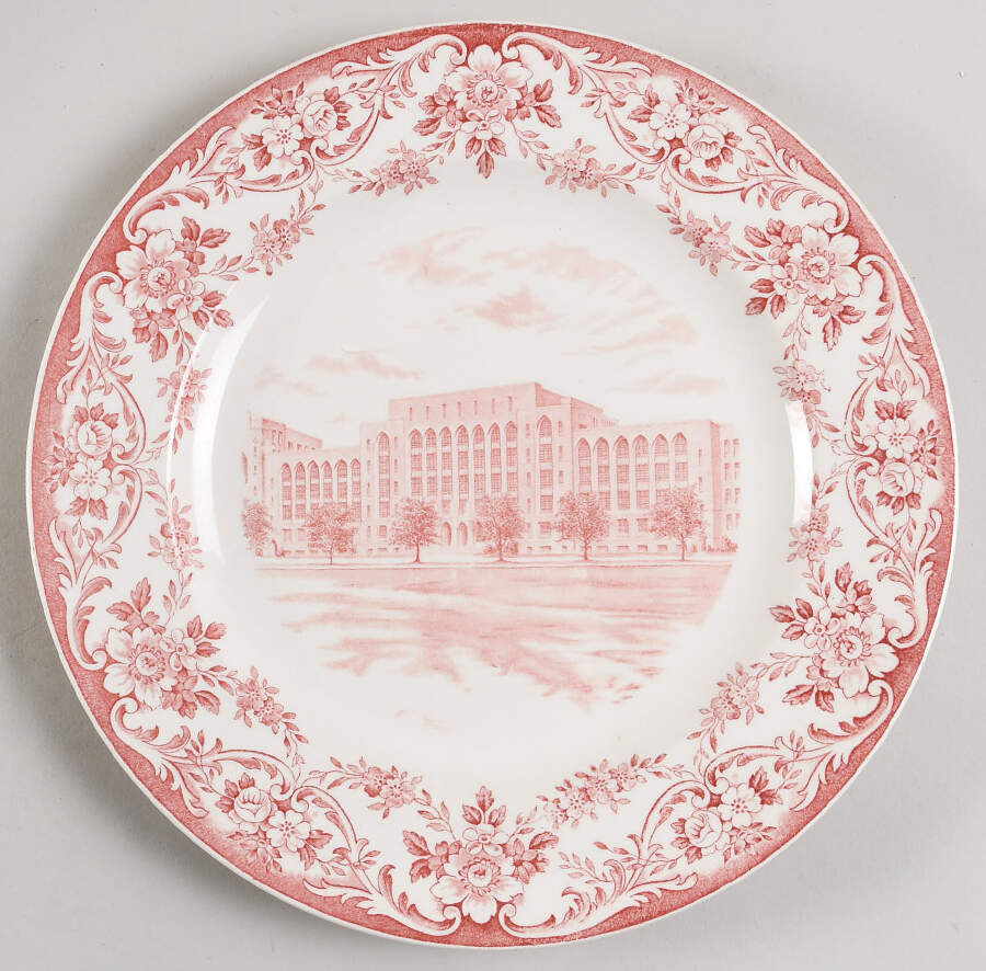 Boston University Pink Dinner Plate by Wedgwood-1