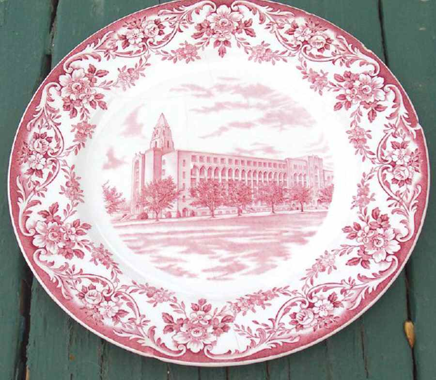Boston University Pink Dinner Plate by Wedgwood-1