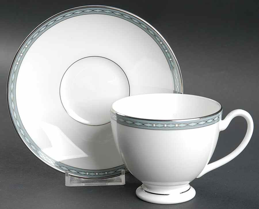 Pavia Footed Cup & Saucer Set by Waterford China-1