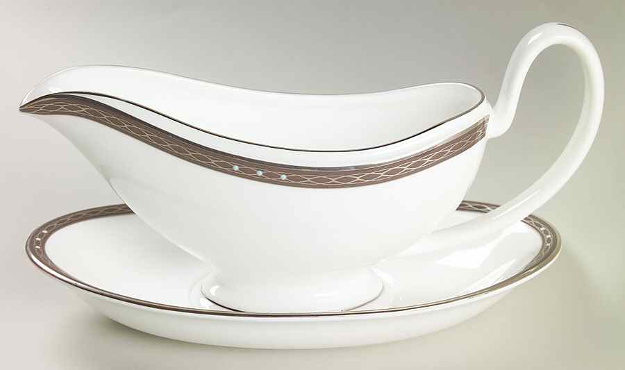 Catania Gravy Boat & Underplate by Waterford China-1
