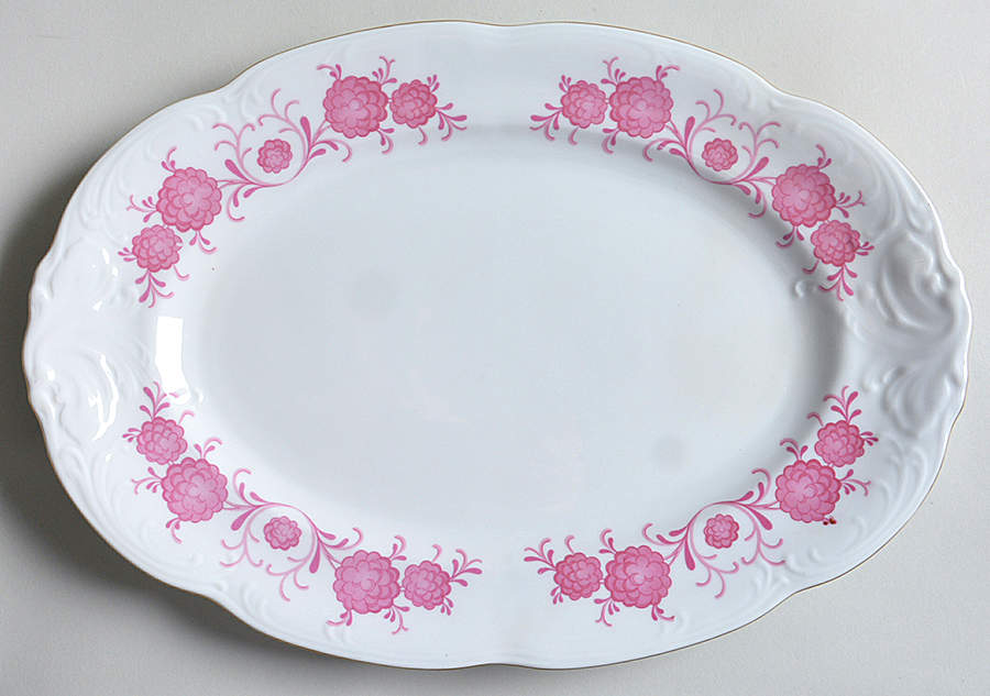 Olivia 13" Oval Serving Platter by Walbrzych-1