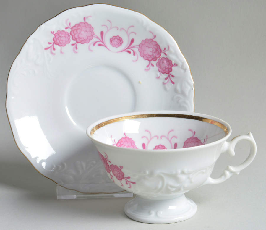 Olivia Footed Cup & Saucer Set by Walbrzych-1