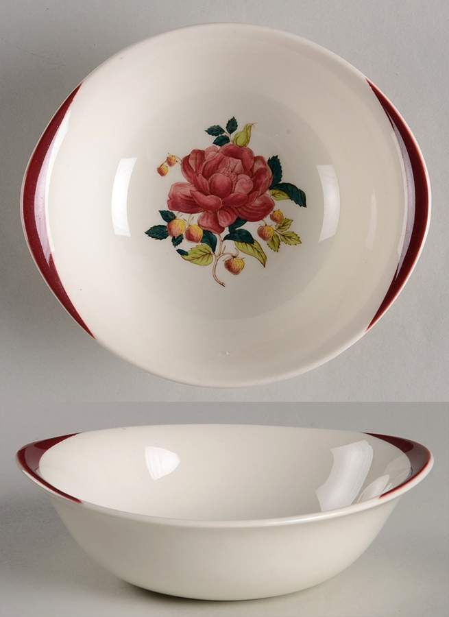 Barlaston Rose Lugged Soup/Cereal Bowl by Wedgwood-1