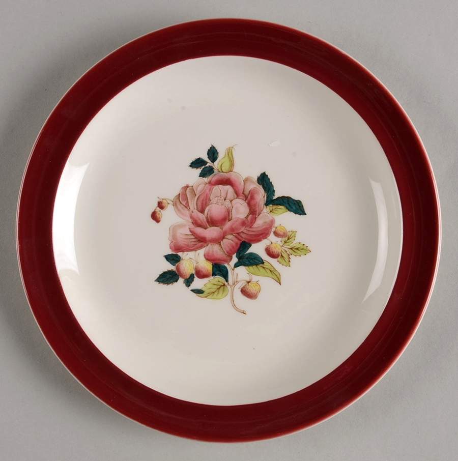 Barlaston Rose Bread & Butter Plate by Wedgwood-1