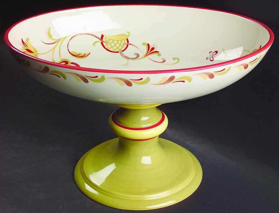 Chamomile Chip/Snack Oval Pedestal Server by Waterford China-1