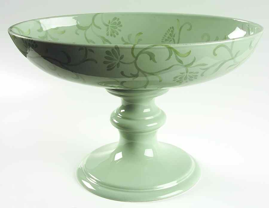 Darjeeling Chip/Snack Oval Pedestal Server by Waterford China-1