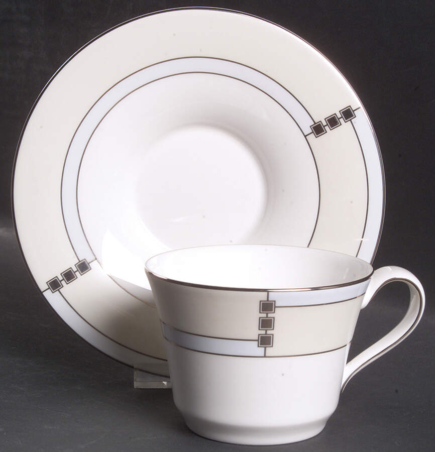 Opal Flat Cup & Saucer Set by Wedgwood-1
