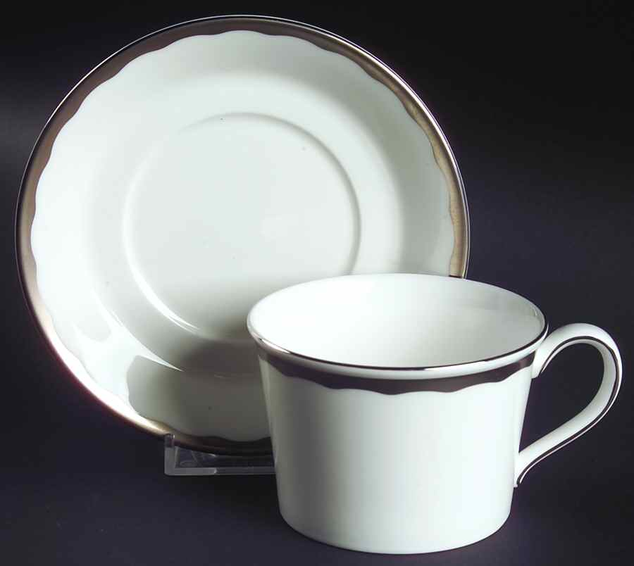 Silhouette Flat Cup & Saucer Set by Wedgwood-1