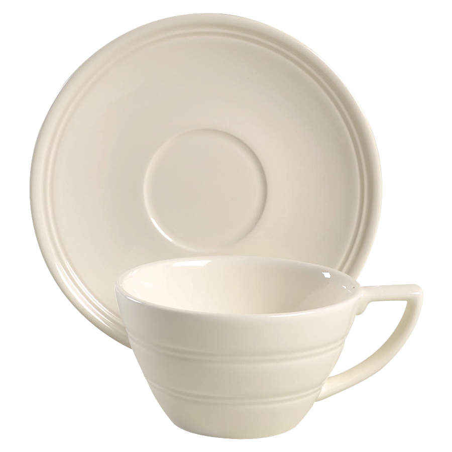 Jasper Conran Casual Cream Flat Cup & Saucer Set by Wedgwood-1
