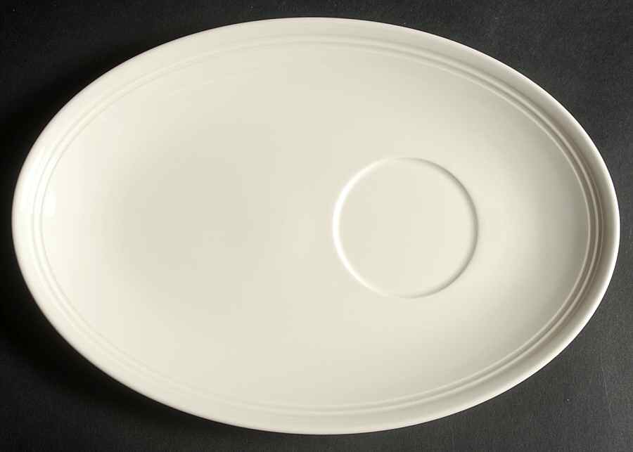 Jasper Conran Casual Cream Oval Snack Tray by Wedgwood-1