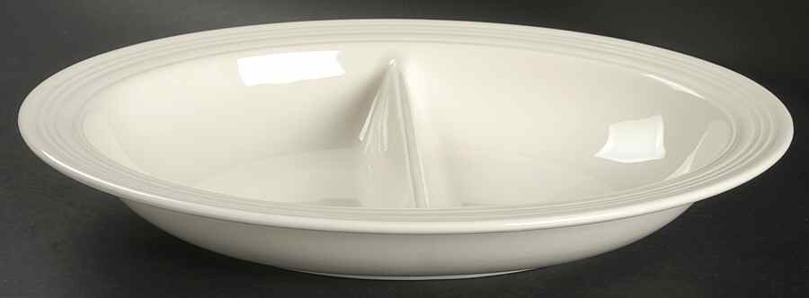 Jasper Conran Casual Cream Oval Divided Server by Wedgwood-1