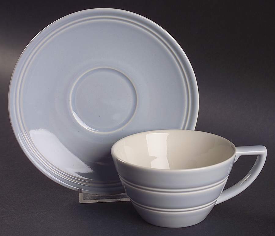 Jasper Conran Casual Blue Flat Cup & Saucer Set by Wedgwood-1