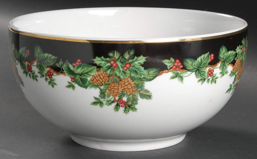 Holiday Bouquet 8" Round Vegetable Bowl by Waverly-1