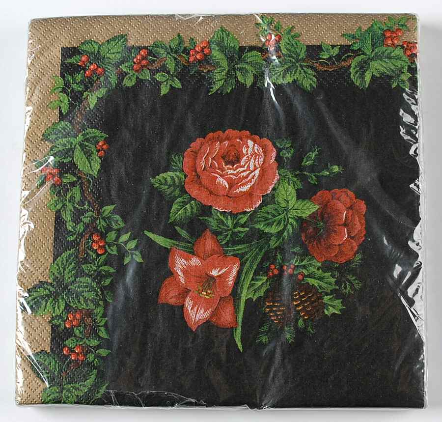 Holiday Bouquet Package of Paper Dinner Napkins by Waverly-1