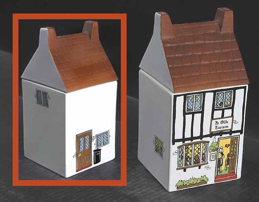Village Stores Tea Canister & Lid by Wade (England)-1