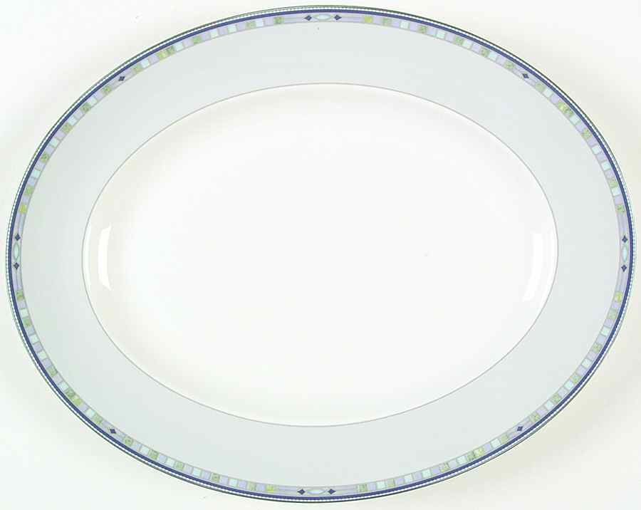 Quadrants 14" Oval Serving Platter by Wedgwood-1