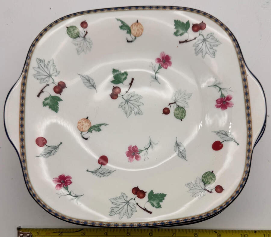Fruit Symphony Square Handled Cake Plate by Wedgwood-1
