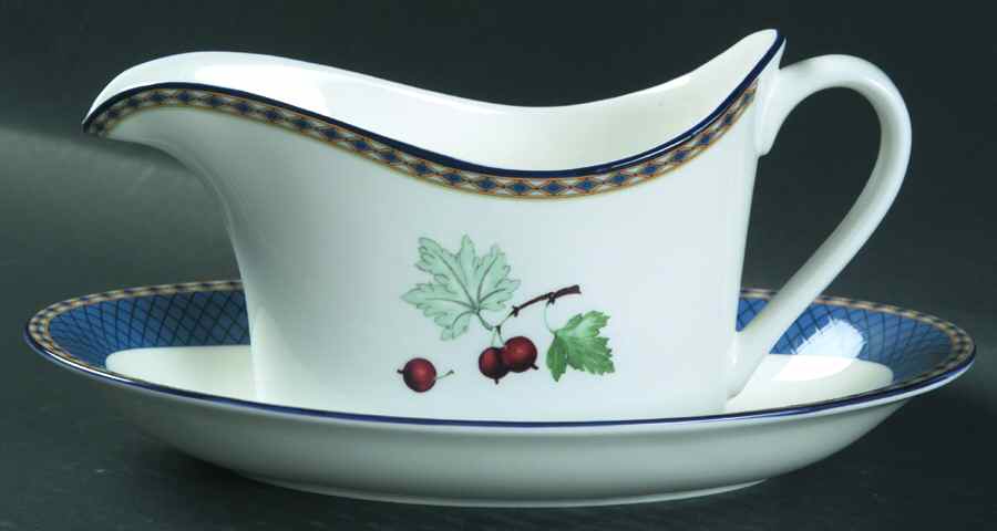 Fruit Symphony Gravy Boat & Underplate by Wedgwood-1