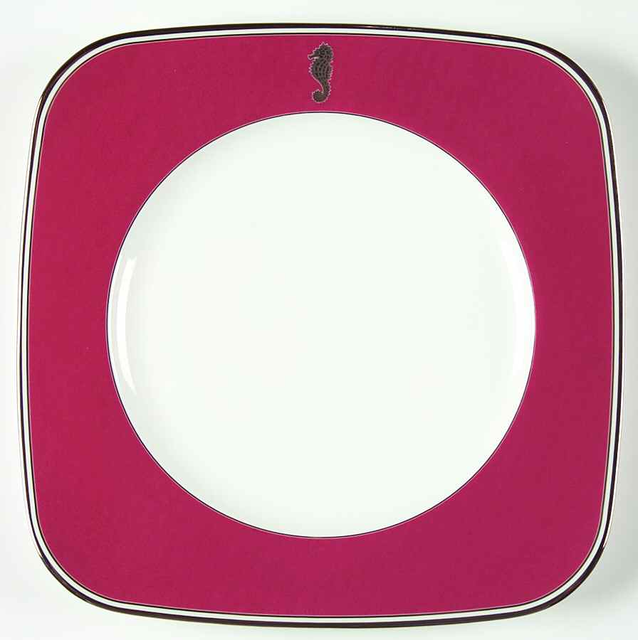 Seahorse Ocean Square Accent Salad Plate by Waterford China-1