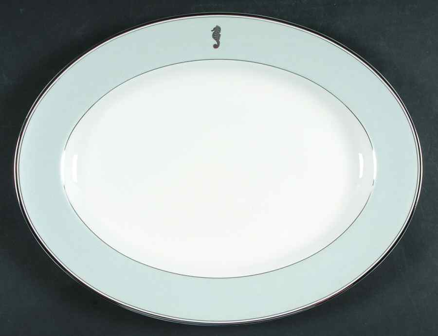 Seahorse Ocean 15" Oval Serving Platter by Waterford China-1